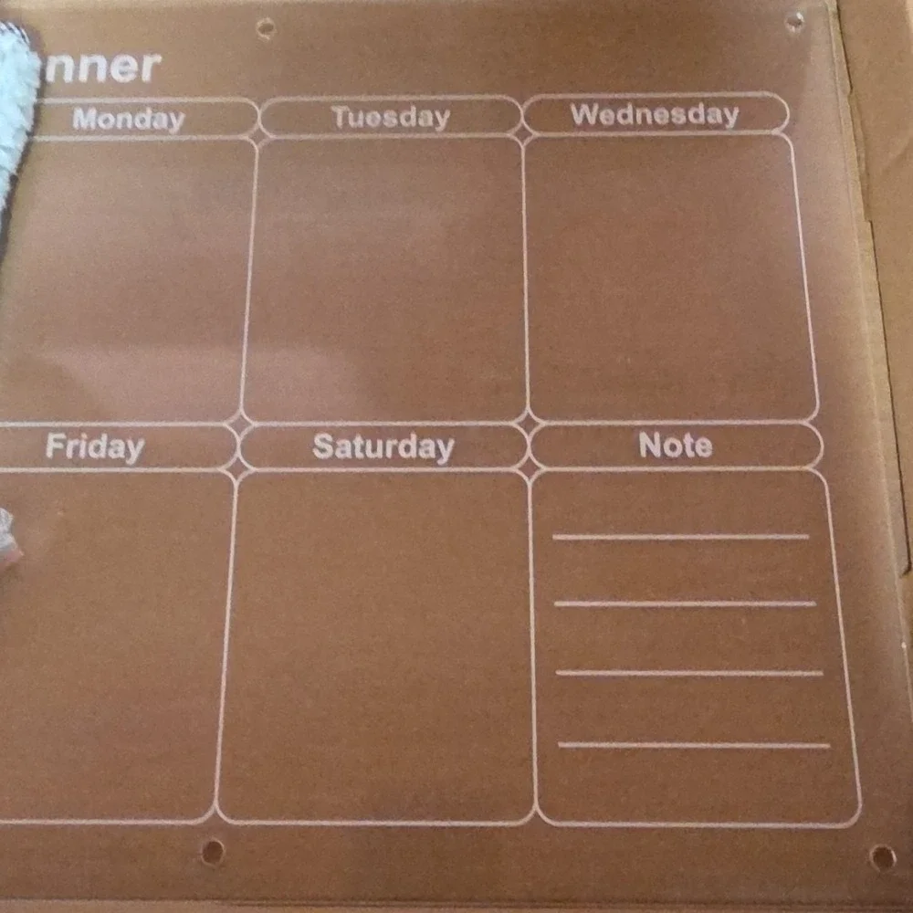 Weekly Monthly Magnetic Calendar for Fridge w/ Magnetic Markers 16x12 inch